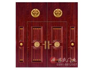 名稱：金色盾牌-型號(hào)：鋼板大門